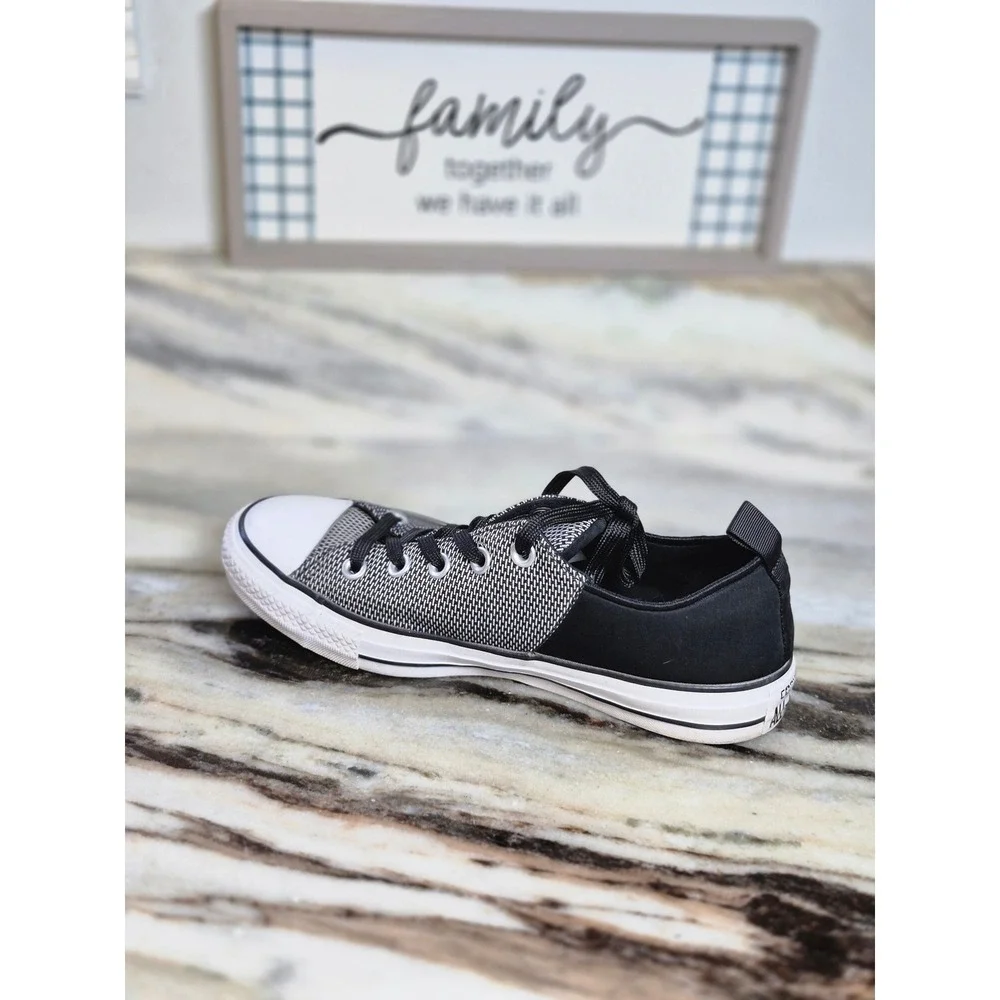 Converse Chuck Taylor All Star Madison Black White Woven Sneakers Womens 7 - Picture 8 of 9